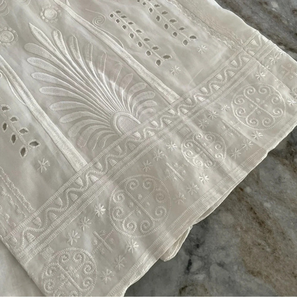 NWT Kobi Halperin Long Siena Vest Embroidered in Hab White size Medium - Picture 7 of 9